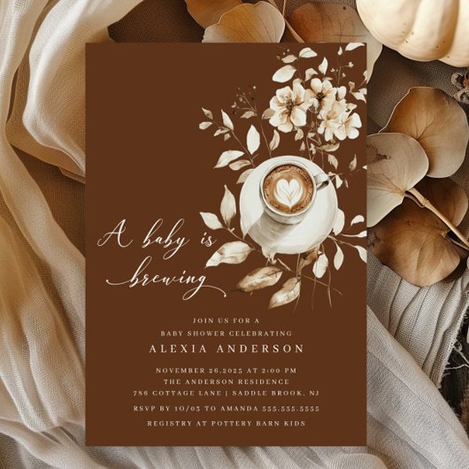 Invitation Boho Un Bébé Brasse Du Baby shower