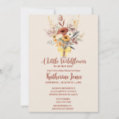Invitation Boho Un Petit Baby shower De Fille Fleur sauvage (Devant)