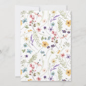 Invitation Boho Un Petit Baby shower De Fille Fleur sauvage (Dos)