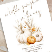 Invitation Boho Un Petit Baby shower De Grasses Citrouilles