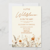 Invitation Boho Un Petit Baby shower Fleur Sauvage Fleur sauv (Devant)