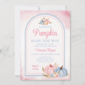 Invitation Boho Un petit Citrouille est en route Baby shower (Devant)