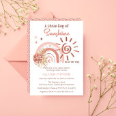 Invitation Boho Un petit rayon de soleil Baby shower fille
