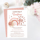 Invitation Boho Un petit rayon de soleil Baby shower fille