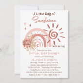 Invitation Boho Un petit rayon de soleil Douche virtuelle (Devant)