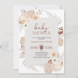 Invitation Boho Under the Sea Baby shower