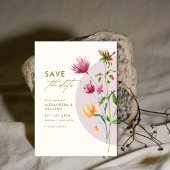 Invitation Boho Unique Spring Fleur sauvage Enregistrer la da
