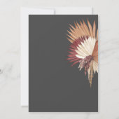 Invitation Boho Ventilateur Tropical Palms Élégance côtière (Dos)