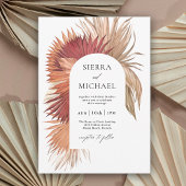 Invitation Boho Ventilateur Tropical Palms Élégance côtière