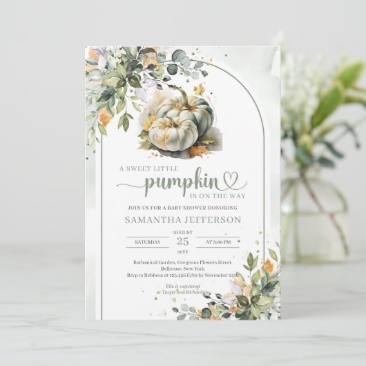 Invitation Boho verdure feuillage feuille jumeaux vert citrou (Debout devant)