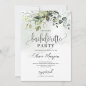 Invitation Boho verdure feuillage moderne bachelorette fête (Devant)
