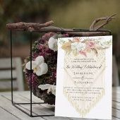 Invitation BOHO Verdure Floral Pampas Grass Mariage neutre