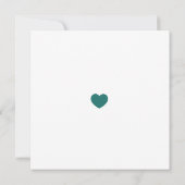 Invitation BOHO Vert Chasseur Typographie Enregistrer la Date (Dos)
