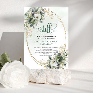 Invitation Boho Vert Poussiéreux Eucalyptus Aquarelle We Stil