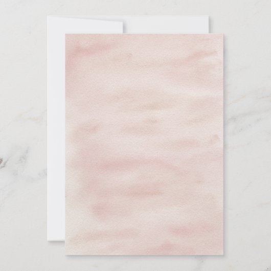 Invitation Boho Vêtements Bébé Blush Rose Sprinkel (Dos)