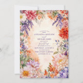 Invitation Boho Victorian Royal Floral Mariage (Devant)
