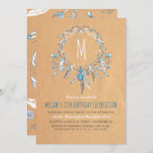 Invitation Boho Vintage Dreamcather fête d'anniversaire (Devant / Derrière)