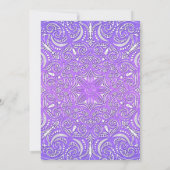 Invitation Boho Violet Rose & Blanc Dentelle Fête Douce 16 An (Dos)