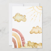 Invitation Boho voici le Baby shower du fils (Dos)