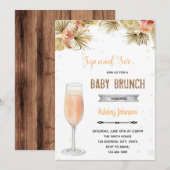 Invitation Boho voir s'abreuver et party de brunch (Devant / Derrière)