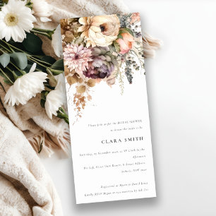 Invitation Boho Watercolor Automne Floral Bund Fête des marié