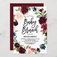 Boho Watercolor Automne Wreath Baby shower Brunch