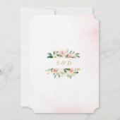 Invitation Boho Watercolor Blush Cream Flowers Mariage (Dos)