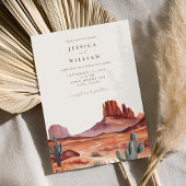 Invitation Boho Watercolor Desert Mariage