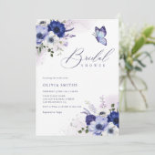 Invitation Boho Watercolor Floral Butterfly Fête des mariées (Debout devant)