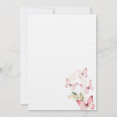 Invitation Boho Watercolor Floral Butterfly Girl Baby shower (Dos)