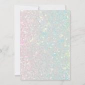 Invitation Boho Watercolor Floral Girl Baby shower papillon (Dos)