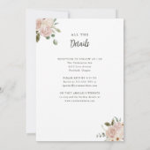 Invitation Boho Watercolor Flower Bat mitzvah avec détails (Dos)