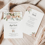 Invitation Boho Watercolor Flower Bat mitzvah avec détails<br><div class="desc">Cette invitation Bat mitzvah simple et élégante présente un bouquet boho rustique de fleurs d'aquarelle et de verdure dans des tons neutres de terre pêche et d'ivoire, avec texte et script foncé. Au fond de l'invitation, vous trouverez des bouquets floraux plus agréables, avec la salle pour ajouter des détails supplémentaires...</div>