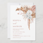 Invitation Boho Watercolor Flowers Modern (Devant)