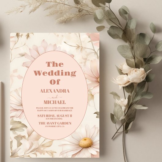 Invitation Boho Watercolor Mariage