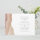 Invitation Boho Watercolor Mariage Abstrait (Debout devant)