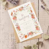 Invitation Boho Watercolor Mariage Floral