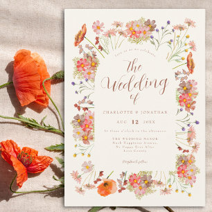 Invitation Boho Watercolor Mariage Floral