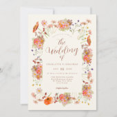 Invitation Boho Watercolor Mariage Floral (Devant)