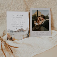 Boho Watercolor Mountain Wedding Enregistrer La Da