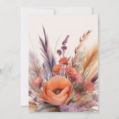 Invitation Boho Watercolor Pampas Grass Bride (Dos)