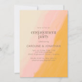 Invitation Boho Watercolor Pink Yellow Engagement Party (Devant)