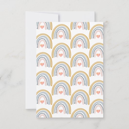 Invitation Boho Watercolor Rainbow Baby shower (Dos)