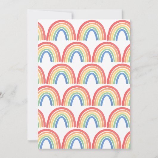 Invitation Boho Watercolor Rainbow Birday (Dos)