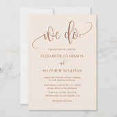 Invitation Boho We Do Modern Calligraphy Mariage Terracotta (Devant)