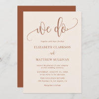 Boho We Do Modern Calligraphy Mariage Terracotta