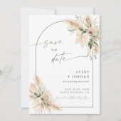 Invitation Boho Wedding Enregistrer l'Invitation de date | Pa (Devant)