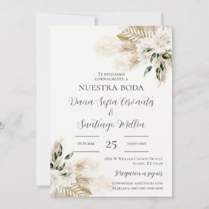 Invitation Boho Wedding invite en espagnol