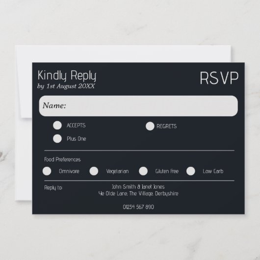 Invitation Boho Wedding RSVP (Dos)