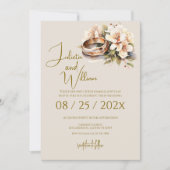 Invitation Boho Wedding with Rings (Devant)